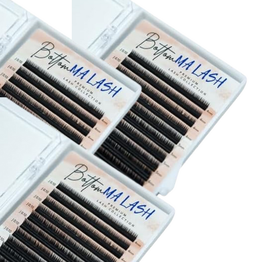 (MIXED) Black 4-8mm bottom eyelash extensions 12 lines / 16 lines / 20 lines by MA LASH