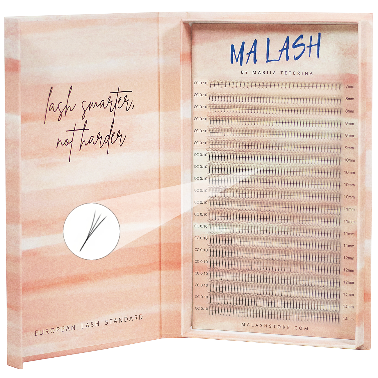 1200 Premade fans 5D lash extensions MIX 7-13mm by MA LASH