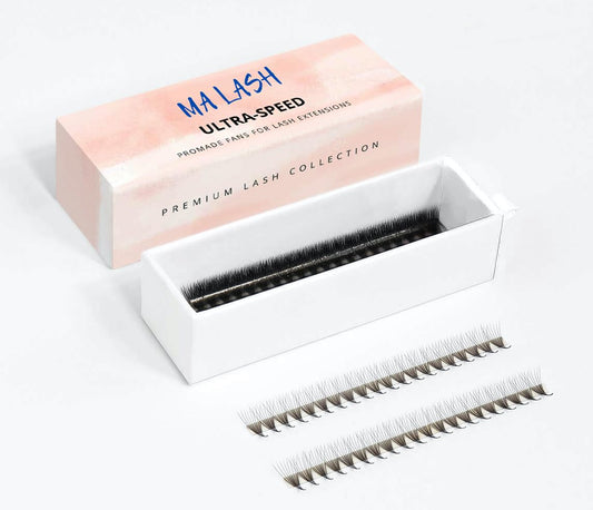 MALASH Ultra-Speed lash extensions in a box on a white background