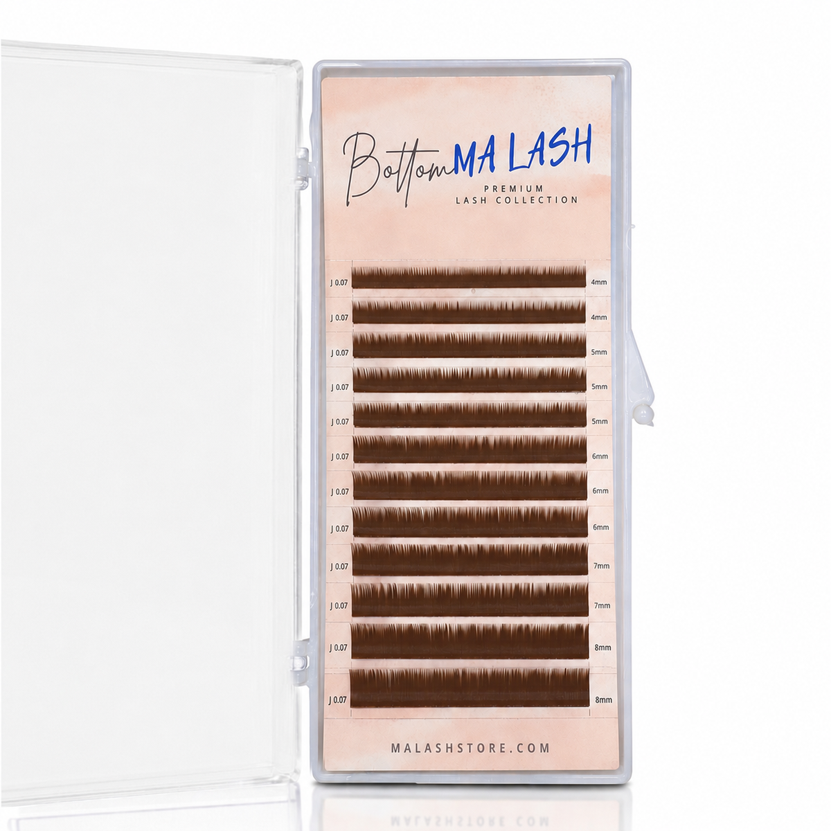 (MIXED) Brown 4-8 mm for bottom eyelash extensions 12 lines / 16 lines by MA LASH