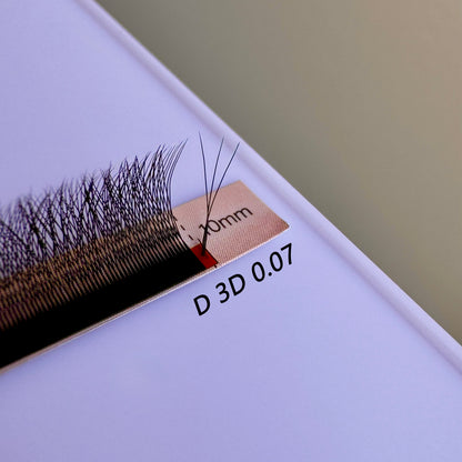 (Single length) 3D W type Narrow Premade fans lash extensions by MA LASH 12 lines