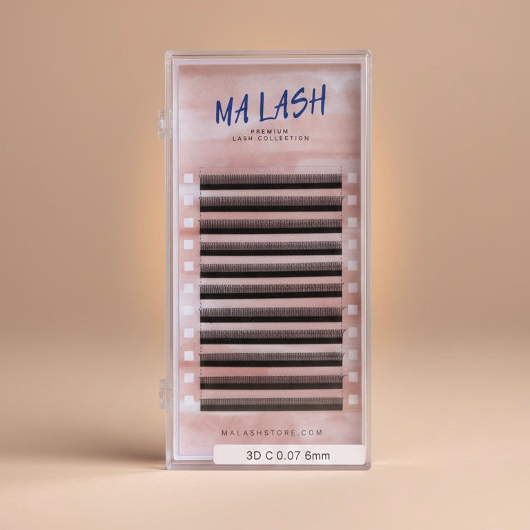 (Single length) 3D W type Narrow Premade fans lash extensions by MA LASH 12 lines