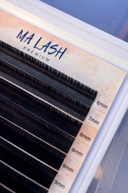 (MIXED) Black MA LASH individual lash extensions mix 6-13mm 24 lines