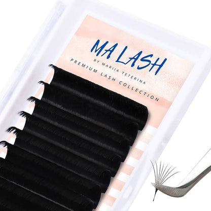 (MIXED) black MA LASH individual lash extensions mix 7-13mm 12 lines/20 lines