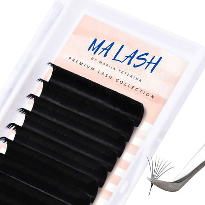 (Single length) Individual Black lashes single length 12 lines