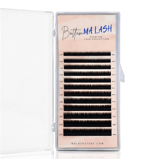 (MIXED) Black 4-8mm bottom eyelash extensions 12 lines / 16 lines / 20 lines by MA LASH